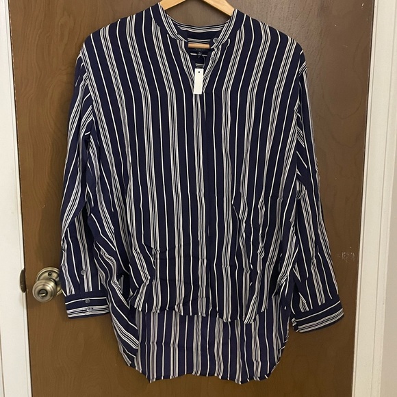 Madewell Mulberry Silk Tunic Blouse - Picture 4 of 6